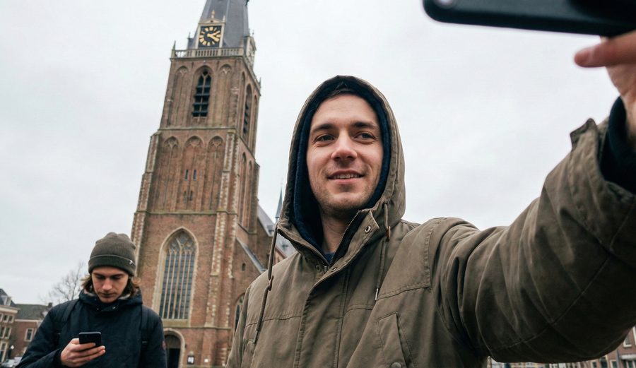 Selfie tijdens het spelen van Zone Tag